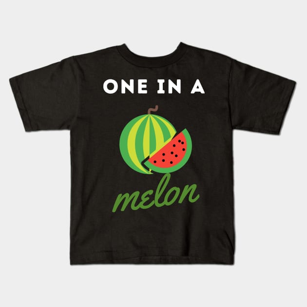 One In A Melon Kids T-Shirt by Theblackberry